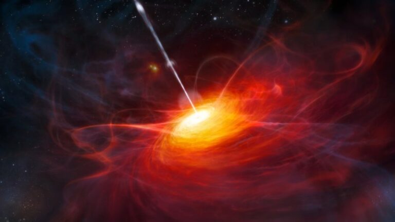 A distant quasar’s black hole is surprisingly large for its galaxy